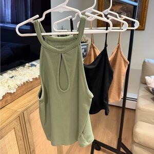 American Eagle Outfitters Cropped Tank Tops